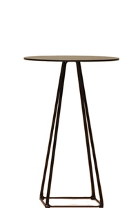 Mesa de Bar Minimalista con Base de Metal, Mesa Alta para Cócteles, Superficie Redonda y Cuadrada, Mesa de Pub para Cafetería, Restaurante, Uso Interior y Exterior - Product Image 3