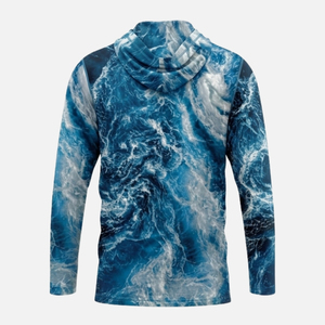 Chemise de pêche personnalisée avec logo, protection solaire UPF 50+, légère, camouflage, à capuche, sublimation, respirante, pour la chasse, vente en gros OEM - Product Image 6