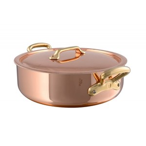 Multipurpose Copper Saucepan Cooking Pot with Lid for Home Kitchen Restaurant Hotel Use Durable Heavy Duty Metal Gas Compatible - Product Image 5