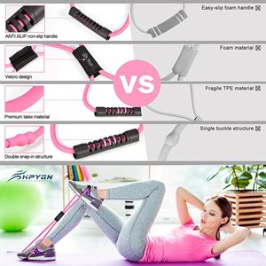 Fasce Elastiche a Forma di 8 per Esercizi, per Donne e Uomini, Bande di Resistenza per Braccia e Petto, per Yoga e Fitness in Palestra - Product Image 4