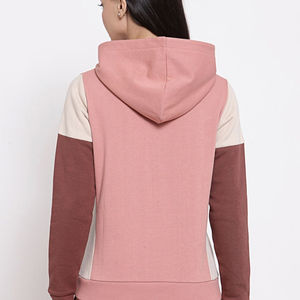 Sudadera con capucha de algodón 100% personalizada al por mayor con logotipo, para mujer, de colores sólidos, manga larga, transpirable. - Product Image 4
