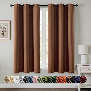 Tende Oscuranti Termoisolanti con Occhielli Solidi, Antirumore, Lunghe 63 Pollici, Nere, per Camera da Letto e Soggiorno, 2 Pannelli per Stanza - Product Image 2