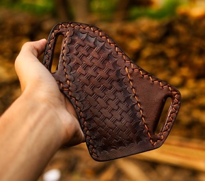 Funda de Cuero Premium para Cuchillo con Presilla para Cinturón – Diseño Artesanal de Cestería – Suministro al por Mayor - Product Image 2