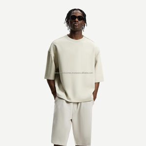 เสื้อยืดวินเทจสำหรับผู้ชายเสื้อยืดฟอกสีกรดสำหรับผู้ชายเสื้อยืดผ้าฝ้ายโอเวอร์ไซส์ทรงหลวมออกแบบได้ตามต้องการ - Product Image 2