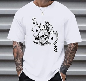 T-shirt graphique pour homme en coton de haute qualité, col rond, décontracté, avec un design imprimé moderne pour un confort quotidien - Product Image 4