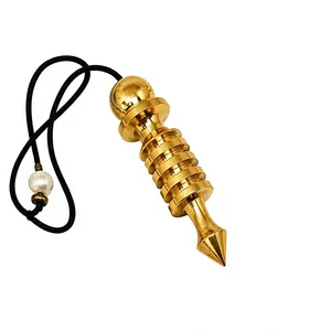 Péndulo Metálico Dorado ISIS 4 Hecho a Mano para Radiestesia - Péndulo Metálico Metafísico de la Nueva Era a un Precio Razonable en Amayra Crystal - Product Image 1