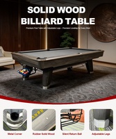 Mesa de Billar Profesional de Madera Sólida de 9 pies con Superficie de Pizarra de Lujo para Club, con Entrenamiento para 9 Bolas