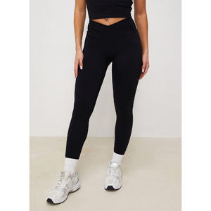 Mallas de Yoga de LICRA/nailon sólidas de cintura alta sin costuras para mujer, ropa deportiva ecológica transpirable con control de barriga - Product Image 1