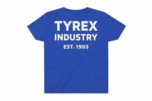 Camiseta clásica estampada Tyrex Industry 1993 con logotipos personalizados, camiseta de moda de algodón de alta calidad - Product Image 3