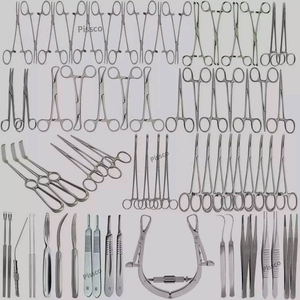 Juego de instrumentos quirúrgicos vasculares PISSCO, kit de instrumentos para cirugía cardiovascular, juego de 52 piezas - Product Image 4