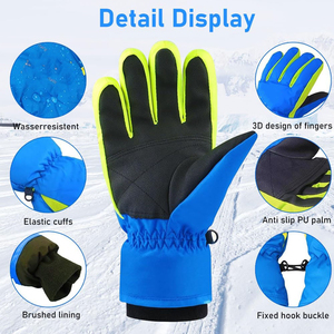 Guantes de Esquí Ligeros de Cuero para Mujer, con Logotipo Personalizado, Diferentes Colores, Guantes de Snowboard para Invierno, Impermeables y Resistentes al Viento - Product Image 6
