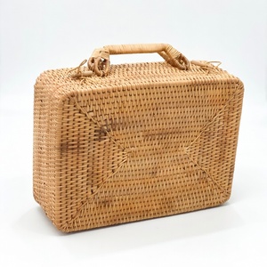 Maleta de mimbre rectangular para maletero, equipaje de mano, maletas de mimbre de fábrica de Vietnam, precio más barato - Product Image 1