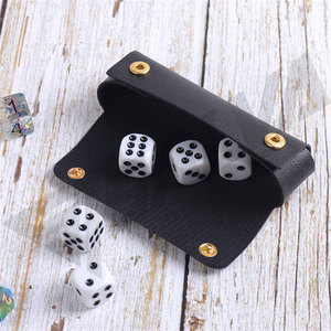 Custom Logo Simple Leather DND <b>Dice</b> <b>Set</b> Storage Box 5 <b>Dice</b> Organizer for 16mm 19mm <b>Dice</b> - Product Image 2