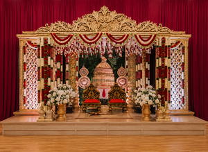 Mandap interior inspirado en bodas del sur de la India, estilo Bollywood premium, Mandap para bodas/Vidhi, conjunto de Mandap tradicional hindú para matrimonios. - Product Image 2