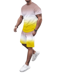 Ensemble t-shirt et Short pour hommes, vêtements d'été de haute qualité, avec impression par Sublimation, logo personnalisé, collection 100% - Product Image 1