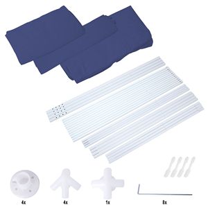 10 X 10 Blue Party <b>Tent</b> Outdoor Heavy Duty Wedding <b>Canopy</b> with 4 Removable Walls Pergola Gazebo Pavilion - Product Image 5