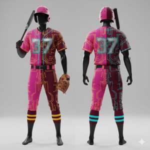 ชุดเบสบอลพิมพ์ลายตามสั่งคุณภาพระดับมืออาชีพสำหรับสโมสร โรงเรียน และทีม  ผ้าที่มีความแข็งแรงสูง ระบายอากาศได้ดี แห้งเร็ว ทนทานเป็นเลิศ - Product Image 4