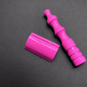 Custom Logo Pink Heavy Duty Men's Manual Wet Shaving Safety <b>Razor</b> Stainless Steel Double Edge with Changeable <b>Blade</b> - Product Image 5