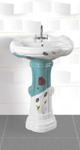 BIG STERLING VITROSA SET Pedestal with Wash <b>Basin</b> UPC Standard for School Mall Hotel Office & Washroom Use - Product Image 5