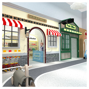 Casa de Juego de Madera con Temática de Mini Ciudad para Niños y Padres, Equipo de Juego de Rol Interior para Cafetería, Ciudad, Restaurante para Niños - Product Image 5