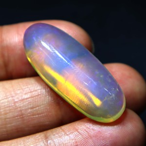 โอปอลธรรมชาติจากออสเตรเลีย 32 กะรัต โอปอลคูเบอร์เพดีแบบหลวม คริสตัลโอปอลสีน้ำเงินไฟ งานแฮนด์เมดสำหรับทำเครื่องประดับ - Product Image 1