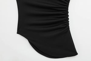 Women’s Sleeveless Asymmetrical Blouse Solid Color Casual Fashion <b>Top</b> 3 Colorway Elegant Shirt - Product Image 1