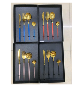 Nouveaux ensembles de couverts en laiton avec manche à revêtement PVD de différentes couleurs - Product Image 1