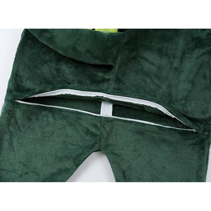 Combinaison en polaire à capuche pour femme, motif dinosaure vert, manches longues, pyjama d'hiver confortable, design de dessin animé doux - Product Image 6