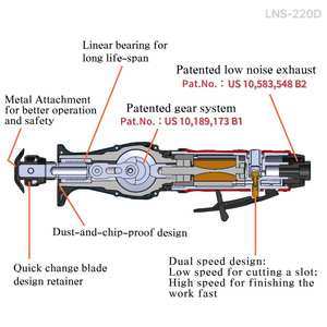 5,000SPM métal coupe 0.5HP ReciPro Air Saw11mm course scie Air scie pneumatique outils pneumatiques LNS-220D - Product Image 3