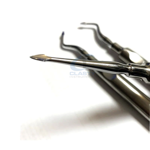 เครื่องมือผ่าตัดทางทันตกรรม CLASTY ทำจากเหล็กกล้าไร้สนิม  ชุดเครื่องมือถอนฟันแบบใช้มือ  ด้ามจับตามหลักสรีรศาสตร์  ระดับ Class I สีเงิน - Product Image 3