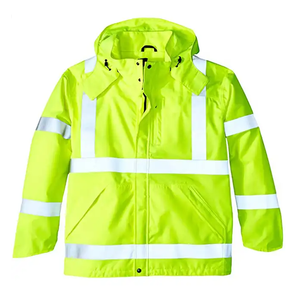 Chaqueta de Trabajo Ligera de Alta Visibilidad con Franjas Reflectantes Personalizadas para Construcción, Seguridad Vial y Equipos de Exteriores - Product Image 1
