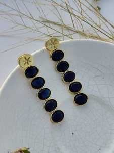 Colorful Gemstone <b>Crystal</b> Cushion Cut <b>Stud</b> <b>Earrings</b> Gold Plated Geometric Statement Jewelry for Women's Party Gift - Product Image 5