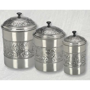 Handcrafted American Style Tea Coffee Sugar Storage <b>Jar</b> with Flip Top Lid for Kitchen Use - Product Image 1