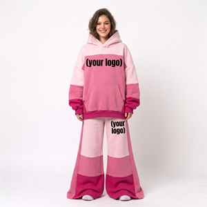 Conjunto de Chándal Personalizado de Poliéster y Algodón, Estilo Holgado, 2 Piezas, con Forro Polar, Bordado de Moda, para Invierno, Fabricante - Product Image 5