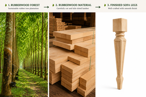 Patas de Mesa de Comedor Modernas de Madera Maciza Resistentes, Postes de Soporte Hechos a Mano Personalizables, Acabado Pulido, para Sala de Estar o Taller - Product Image 3