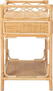 Table de chevet en rotin naturel artisanal, 1 tiroir, armoire en bambou et rotin pour chambre à coucher, vente en gros vietnamienne - Product Image 2