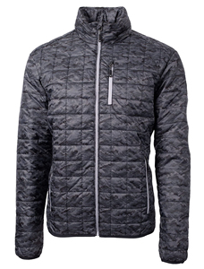 Veste matelassée légère pour homme, col montant, imprimé camouflage, fermeture éclair, style sportif - Product Image 3