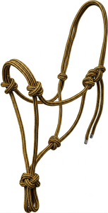 Cabezada ecuestre cómoda y ajustable de cuerda trenzada de nailon para caballo, halter de cuero genuino con cintura alta - Product Image 2