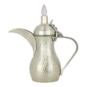 Cafetera Dallah árabe de acero inoxidable con aspecto artesanal, servidor de café tradicional para los rituales del café árabe. - Product Image 3