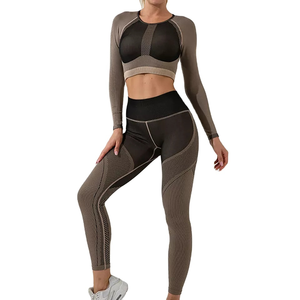 Ensembles de yoga élastiques 3 pièces pour femmes 2024 – Tenues de sport et de fitness à séchage rapide et respirantes : haut, leggings taille haute et soutien-gorge - Product Image 1