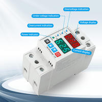 Protecteur de surtension et de sous-tension réglable 2P 220V 40A 63A, relais de protection de tension à montage sur rail DIN