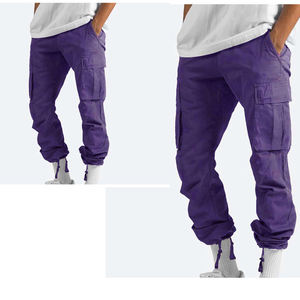 Purple Unisex Polyester <b>Cargo</b> <b>Work</b> <b>Pants</b> with Drawstring Waist and Cuffed Ankles CE Certified Breathable Holster Pockets 2026 - Product Image 5