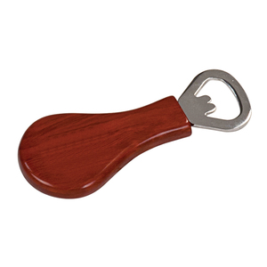 Ouvre-bouteille en bois en forme de poire, fabriqué en bois d'acajou rouge lisse, idéal pour la gravure laser personnalisée et un service quotidien facile. - Product Image 1