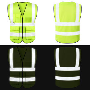 Chaleco Reflectante de Seguridad Vial de Alta Visibilidad con Logotipo Personalizado, Chaleco de Seguridad sin Mangas para Exteriores, Ropa de Seguridad para Construcción - Product Image 1