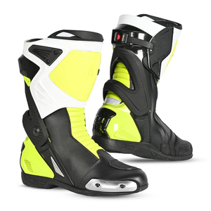 Wholesale Printed Plus Size Motorcycle Boots for <b>Men</b> Waterproof Breathable Leather Sports Shoes Riding Long Ankle - Product Image 5