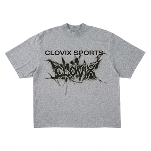 เสื้อยืดแขนสั้นผู้ชาย CLOVIX SPORTS ลายกราฟิก สไตล์สตรีท คอกลม ผ้าฝ้าย ทรงปกติ แฟชั่นหรู ราคาถูก - Product Image 6