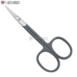 Tijeras de Uñas Ergonómicas de Grado Profesional, Curvas, de Acero Inoxidable, Color Azul Titanio y Amarillo, para Recortar Cutículas sin Esfuerzo, Afiladas, para Belleza - Product Image 3