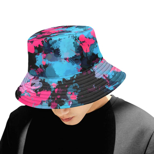 Unisex Bucket Hat Digital Printed Abstract Pattern Polyester Canvas Casual Spring Summer Adult Wear - Product Image 5