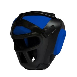 Protège-tête en cuir souple personnalisé pour l'entraînement de boxe/kickboxing, réglable, protection de sécurité - Product Image 1