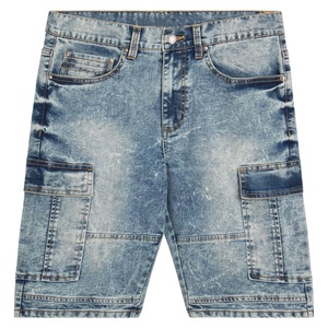 Pantalones cortos de mezclilla lavados con ácido de alta calidad al por mayor para hombre, ropa de calle de secado rápido, pantalones cortos Cargo, bolsillos delanteros, logotipo transpirable - Product Image 6